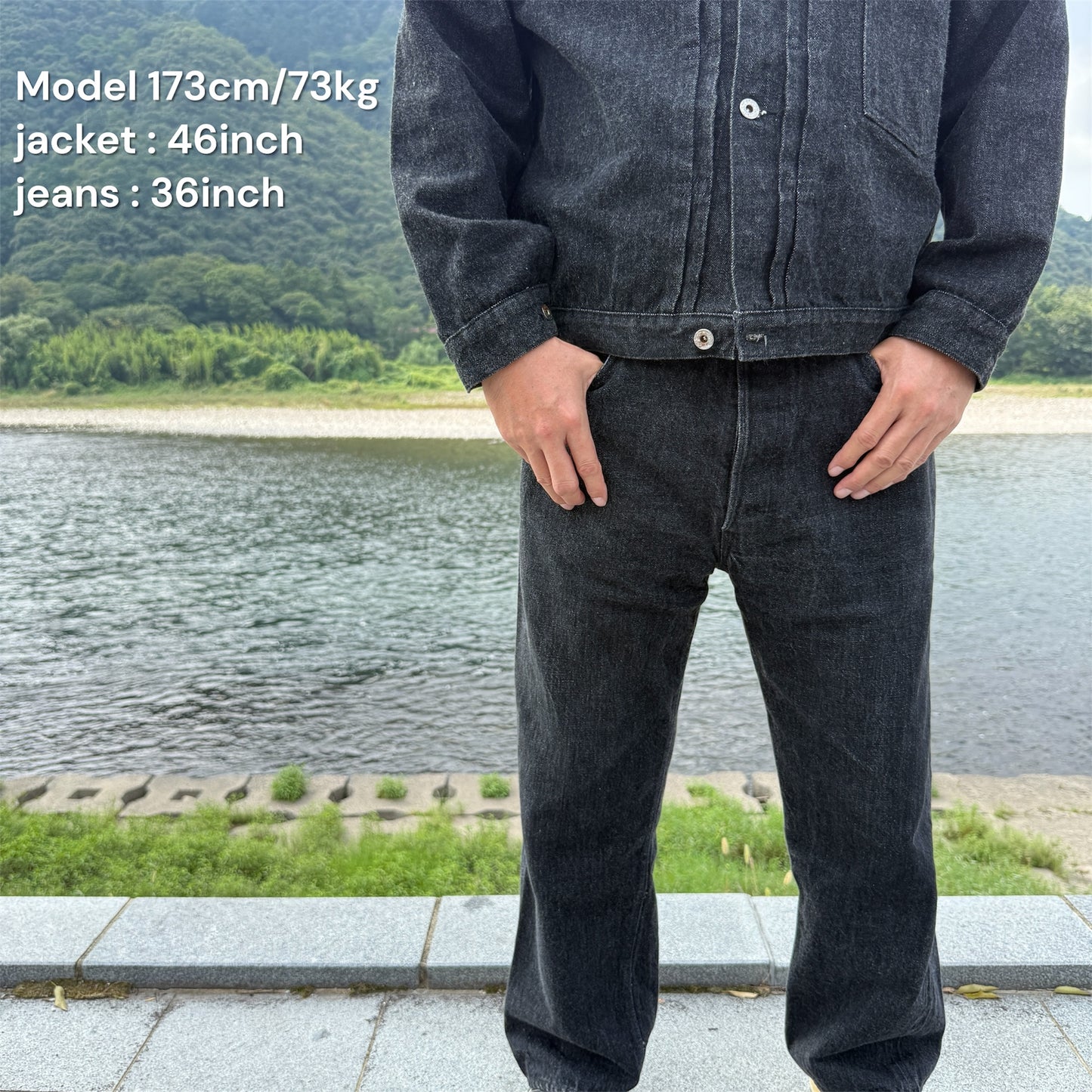 Black denim 1944 W.W.2 Model B44xx Denim Jeans (yarn-dyed)