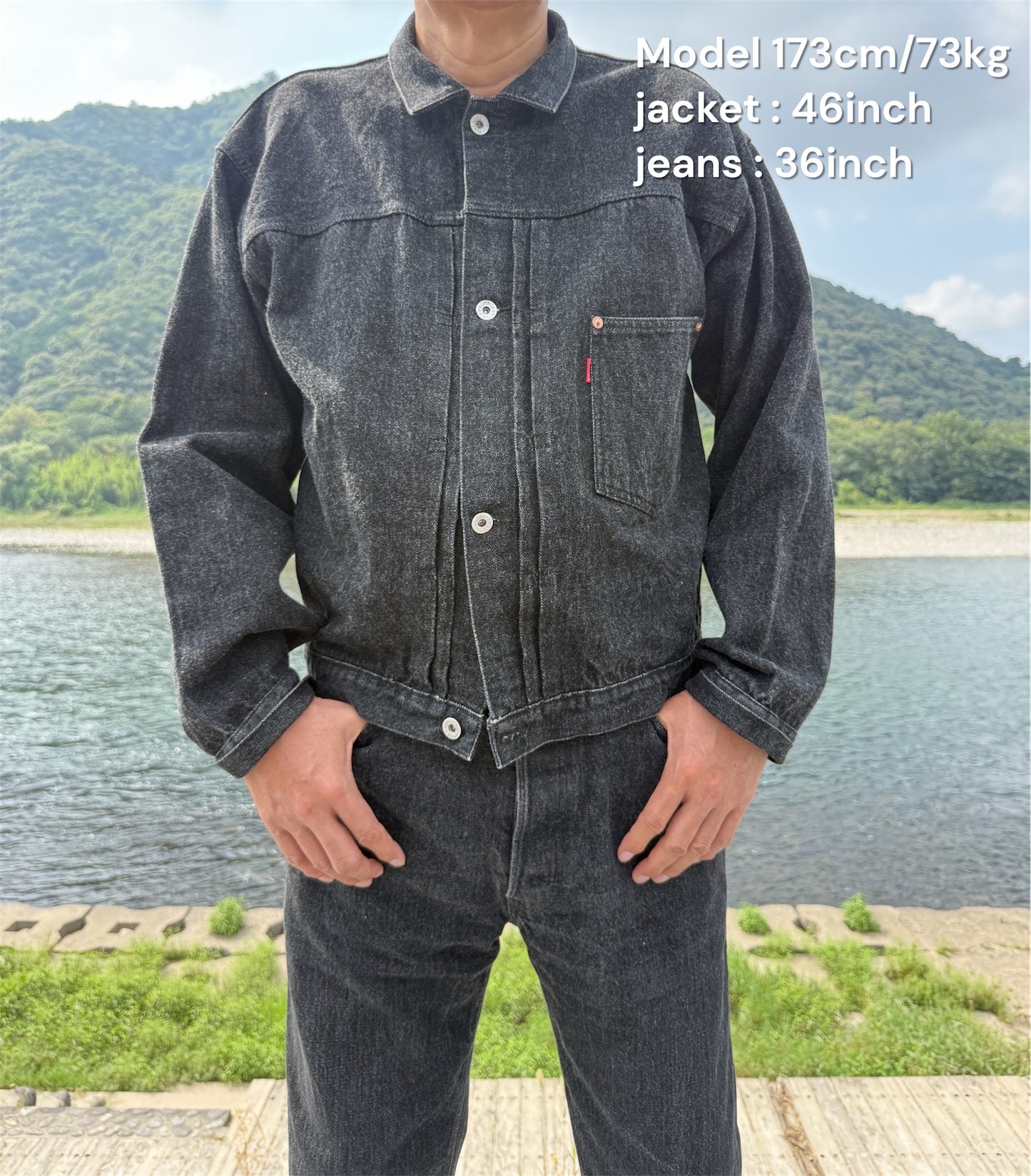 Black denim 1944 W.W.2 Model B404xx Denim Jacket(yarn-dyed)