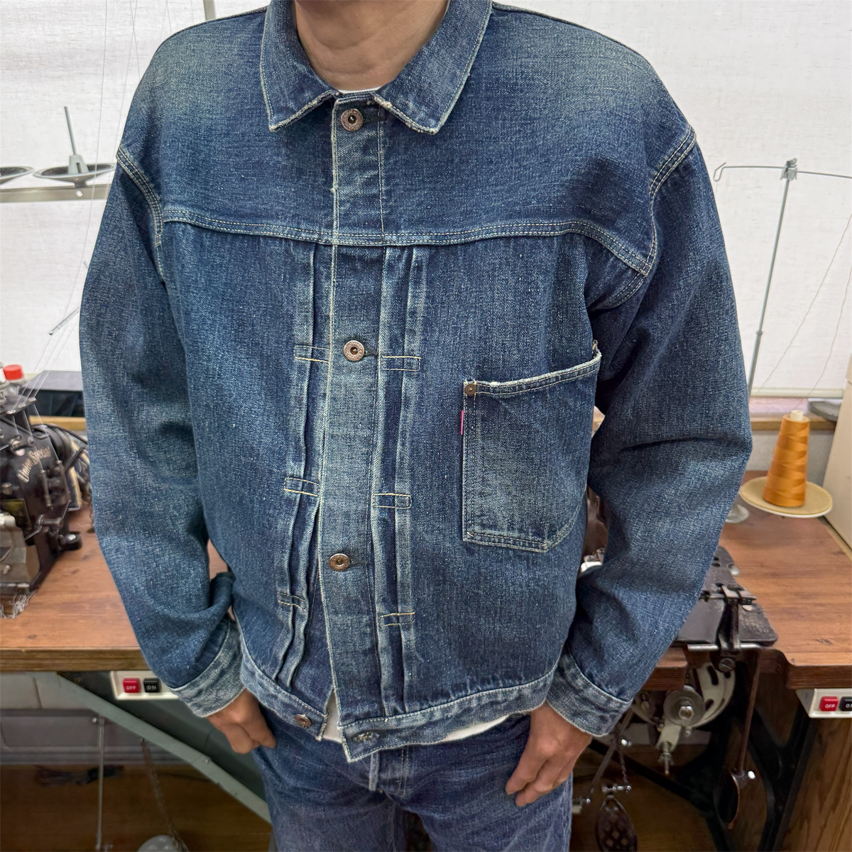 WWⅡ  Vintage Washed Denim Jacket