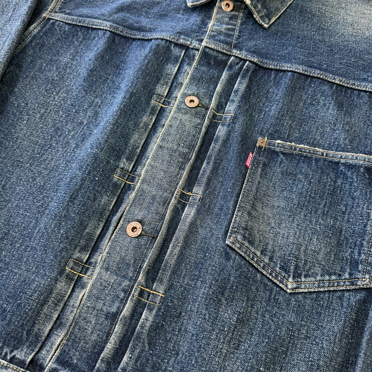 WWⅡ  Vintage Washed Denim Jacket